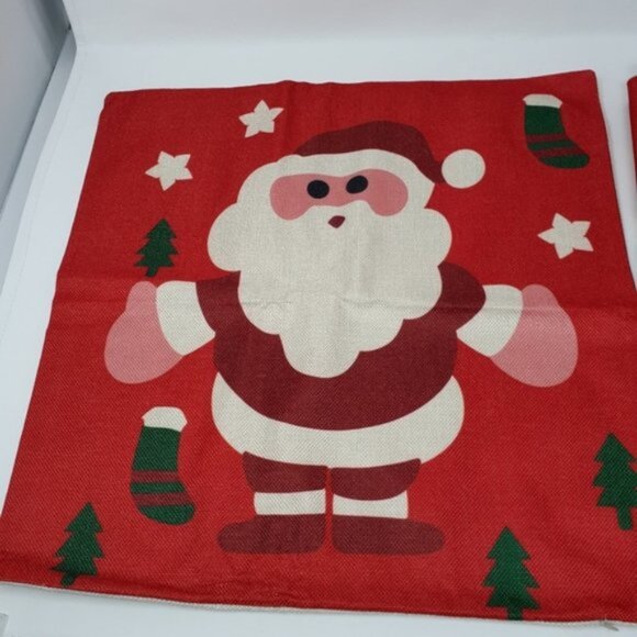 Decorative Holiday Thro Pillow Covers | Set of 4 | 18"x18" | Cotton Linen Blend - Picture 7 of 9